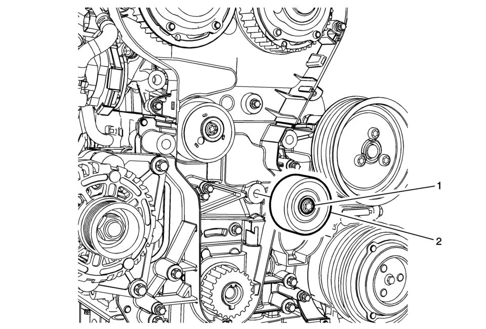 Ремень генератора шевроле круз схема установки Chevrolet Sonic Repair Manual: Timing Belt Idler Pulley Replacement - Valvetrain