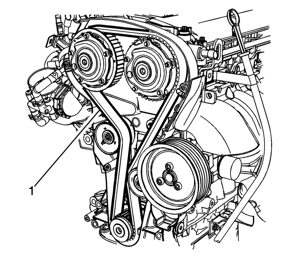 Ремень генератора шевроле круз схема установки Chevrolet Sonic Repair Manual: Timing Belt Replacement - Valvetrain Timing - Val