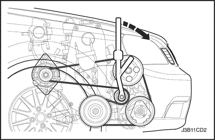 Ремень генератора шевроле круз схема установки Service Manual2005 MAINTENANCE AND REPAIR