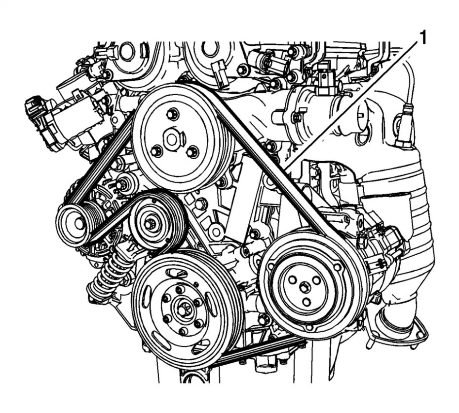 Ремень генератора шевроле круз схема установки Ecotec Engine Belt Diagram