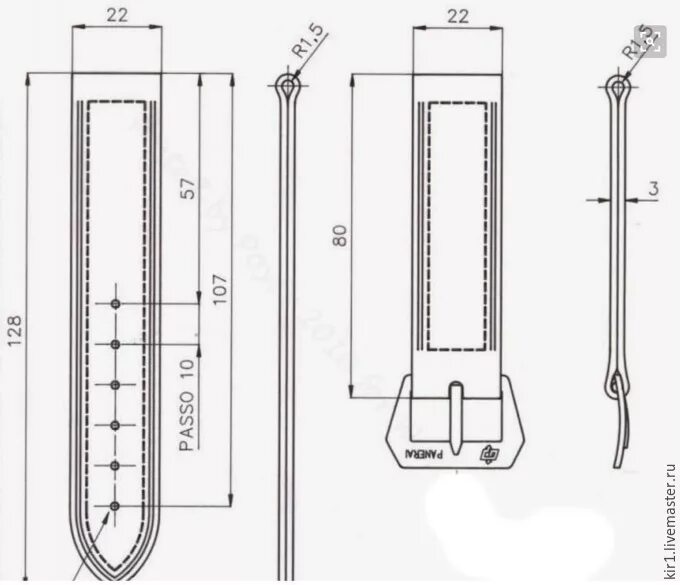 Ремень из кожи выкройка Делаем ремешок из кожи для наручных часов: Мастер-Классы в журнале Ярмарки Масте