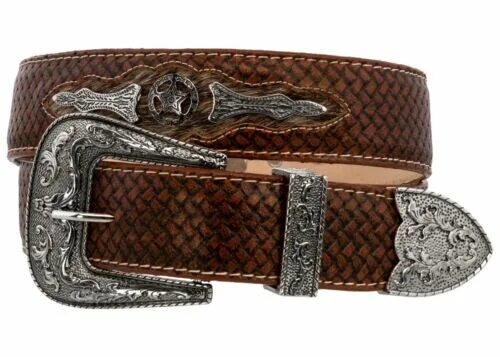 Ремень в ковбойском стиле женский Western Cowboy Belt Ranger Concho Genuine Leather Cognac Removable Buckle Cinto 