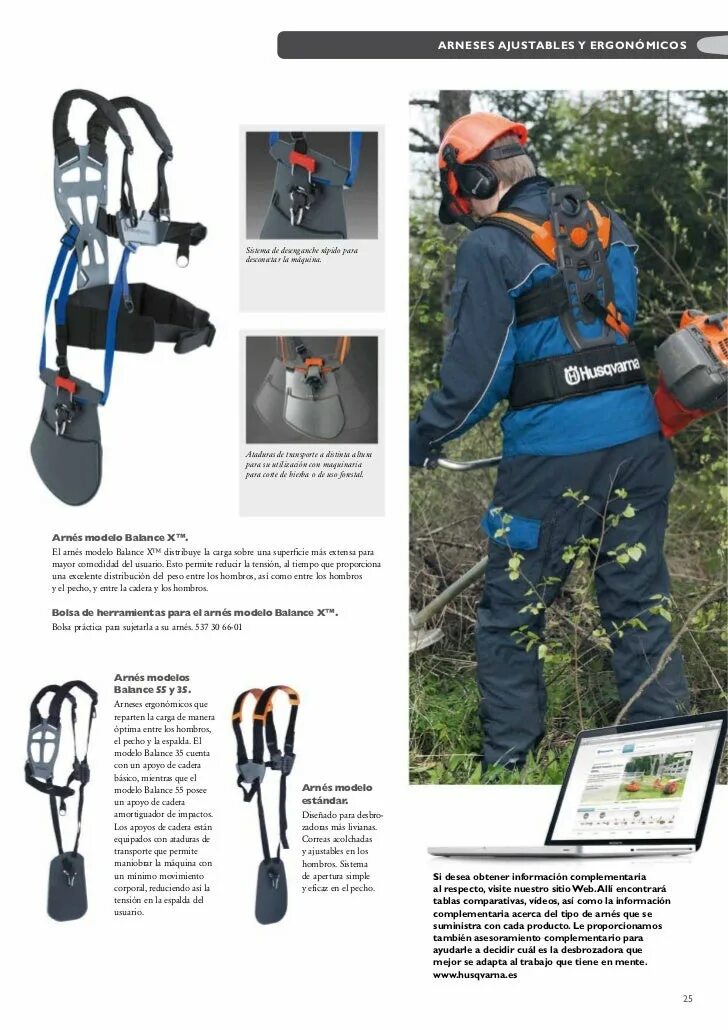 Ременная оснастка husqvarna balance xt Husqvarna accesorios 2011_es