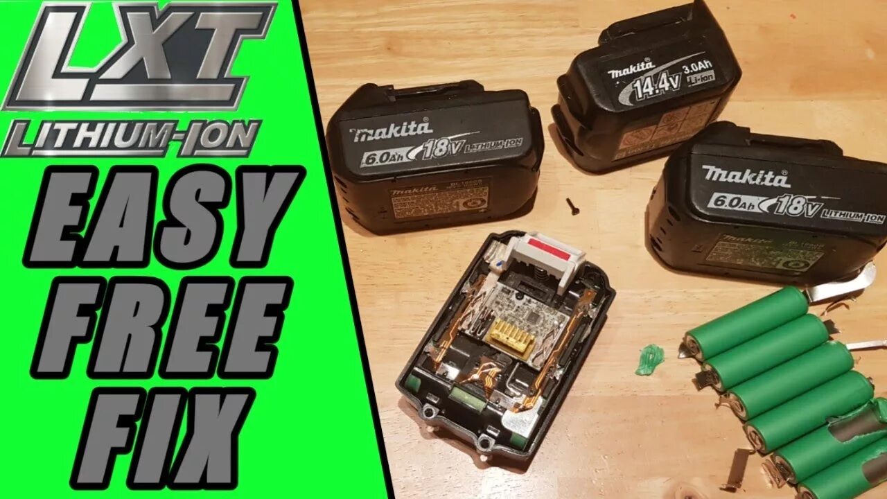 Ремонт аккумуляторов макита своими руками MAKITA BATTERY REPAIR GOT 2 WORKING AGAIN FOR FREE bl1860 bl1830 BL1840 makita 1