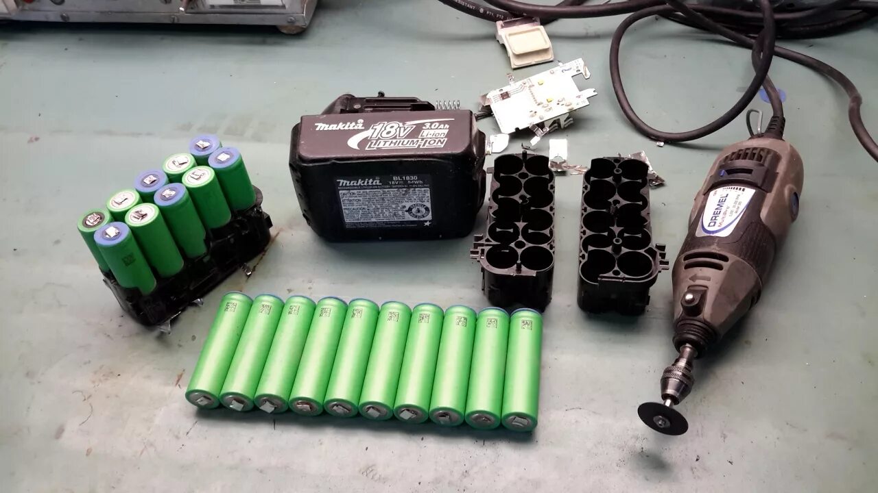 Ремонт аккумуляторов макита своими руками How to disassemble recent Makita battery packs to salvage cells - YouTube