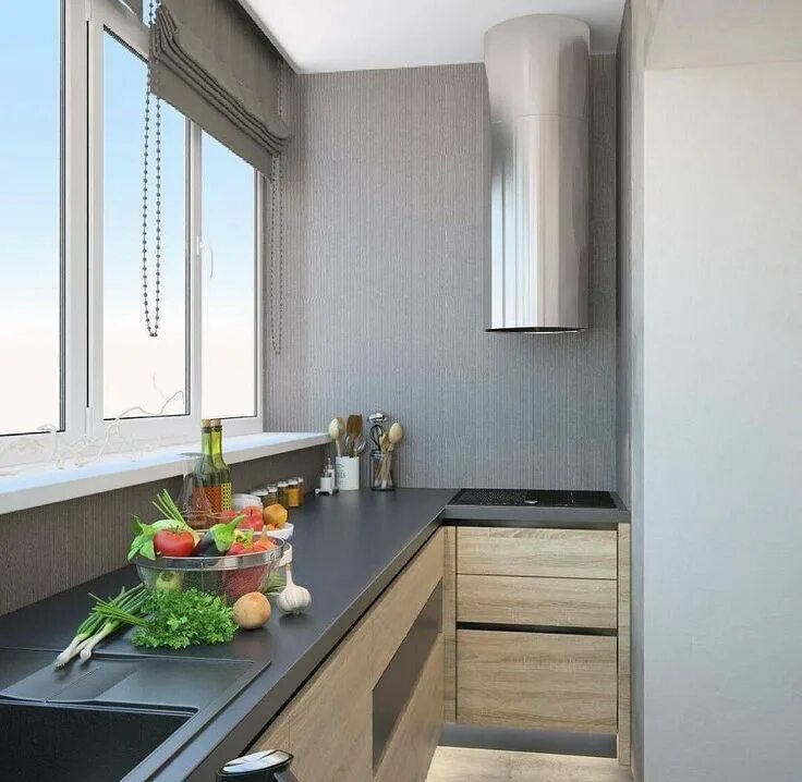 Ремонт балкона с кухней фото Кухня на балконе: 36 фото, реальные идеи переноса Kitchen decor apartment, Kitch