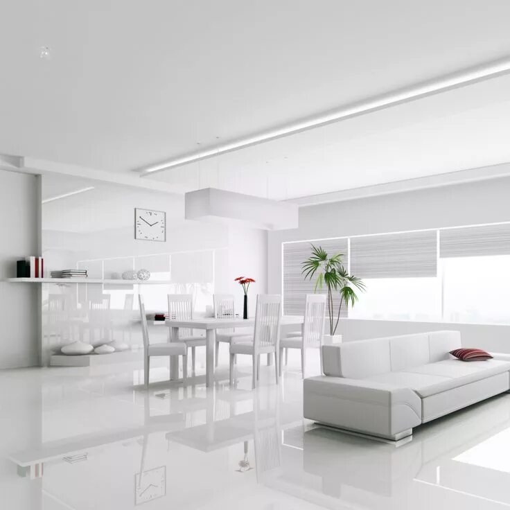 Ремонт белый интерьер White laminate flooring, White tile floor, Living room tiles