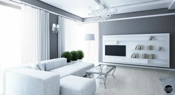 Ремонт белый интерьер 3 Sparkling Apartments That Shine with Wonderful White White sofa set, Apartment