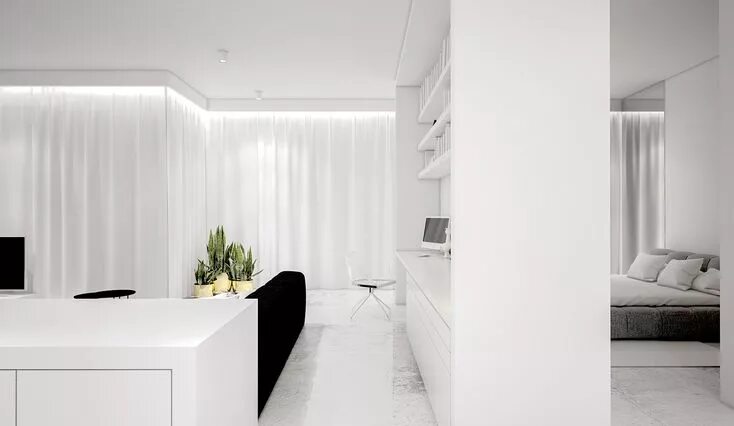 Ремонт белый интерьер White Minimalist Spaces That Will Make You Forget All About Color Modern apartme