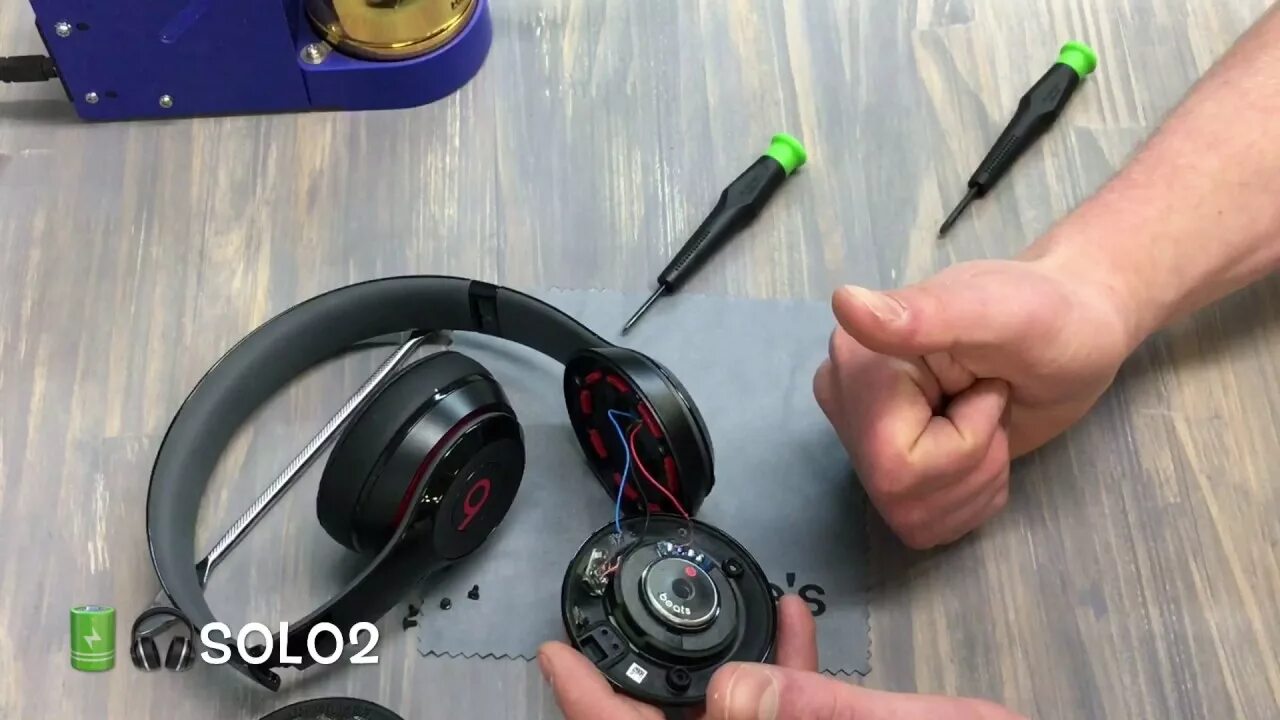 Ремонт беспроводных наушников своими Beats Solo 2 2.0 Wireless Charger Port Micro USB Fix Repair JoesGE Fix Beats - Y