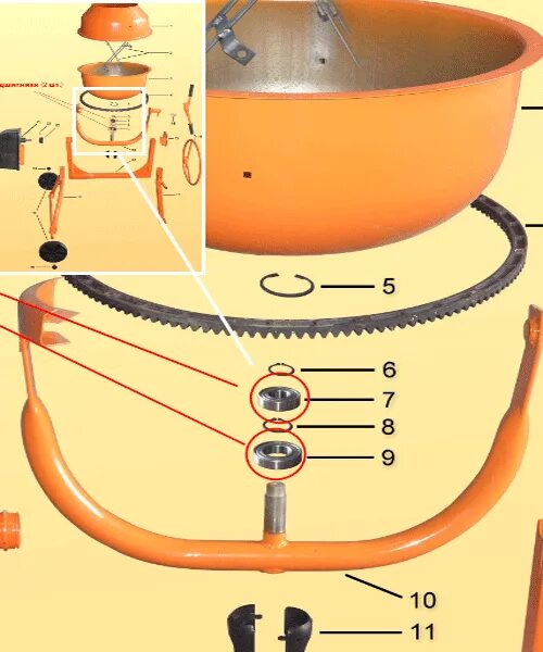 Ремонт бетономешалки своими руками Ремонт бетономешалки: замена подшипников своими руками, как снять и разобрать ба