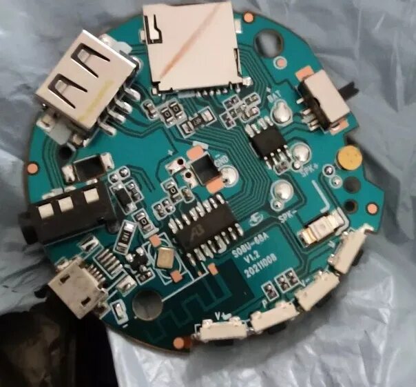 Ремонт блютуза своими руками Round board for repair Bluetooth speakers V5.0 wireless module Bluetooth- powere