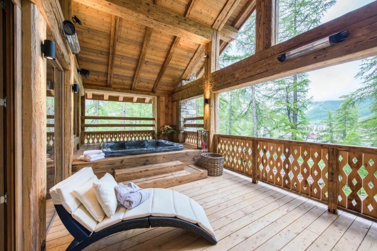 Ремонт деревянных домов крыш веранда итд фото Chalet Inoko - villa Chalet Inoko Val d’Isère Isle Blue