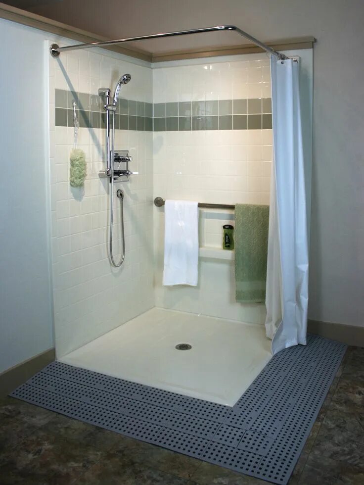 Ремонт душевой своими руками Handicap Showers Handicap bathroom design, Handicap shower, Accessible shower