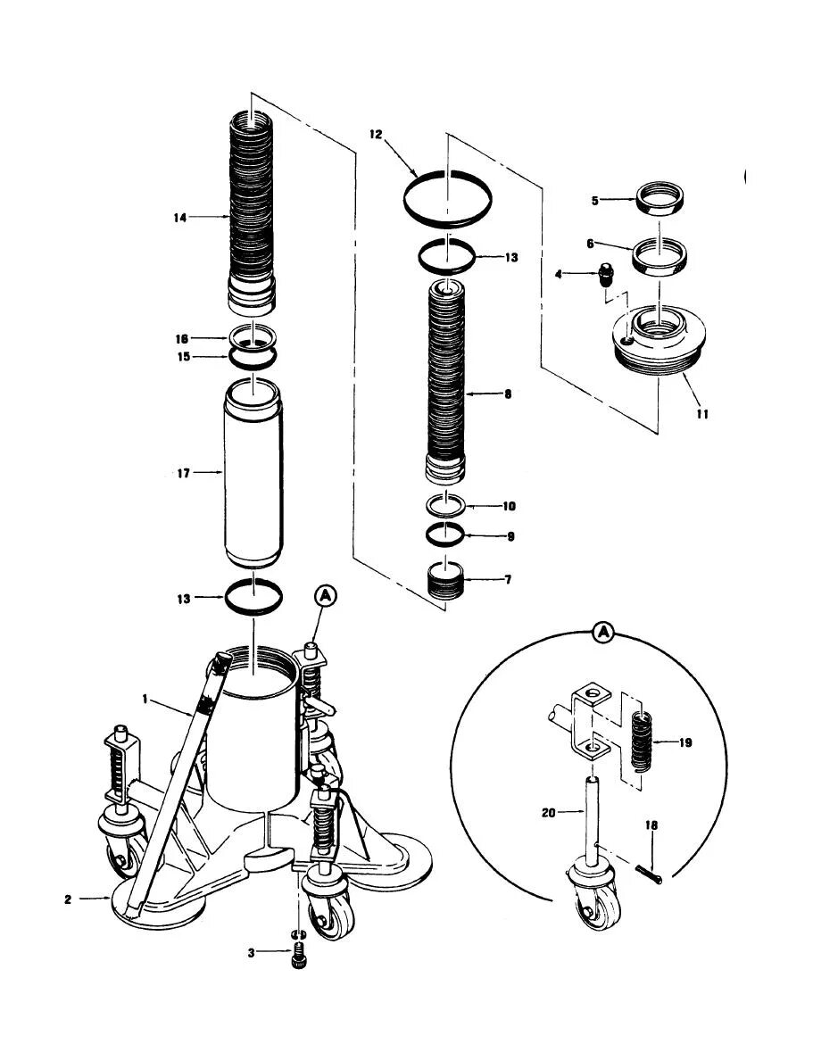 Ремонт гидравлического домкрата 5т своими руками Figure 1. 3-Ton Hydraulic Tripod Jack Assembly