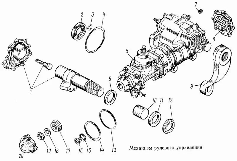 Ремонт гур камаз своими руками Механизм рулевого управления КамАЗ-5315 (Чертеж № 77: список деталей, стоимость 