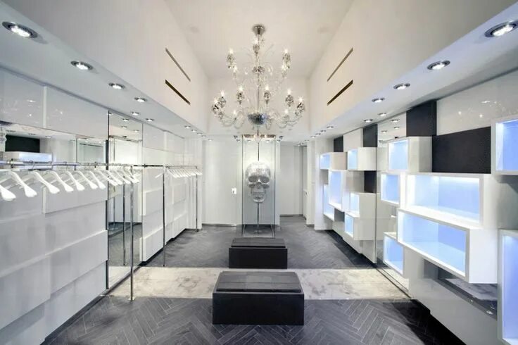 Ремонт интерьер магазина Philipp Plein Store / AquiliAlberg Retail store design, Retail interior, Shop in