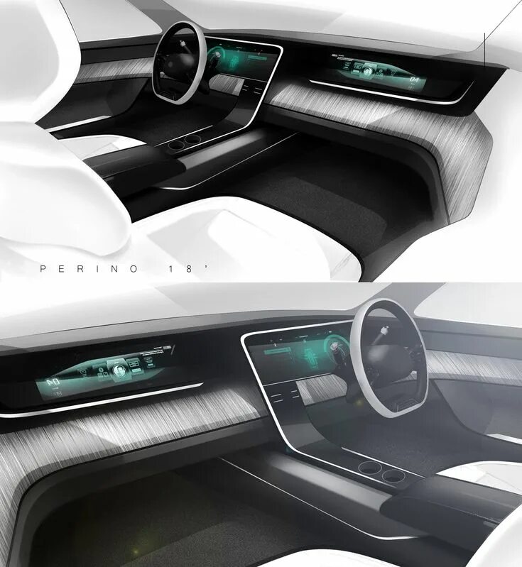 Ремонт интерьера автомобиля Interior Automotive Design Renderings Car interior design sketch, Automobile int