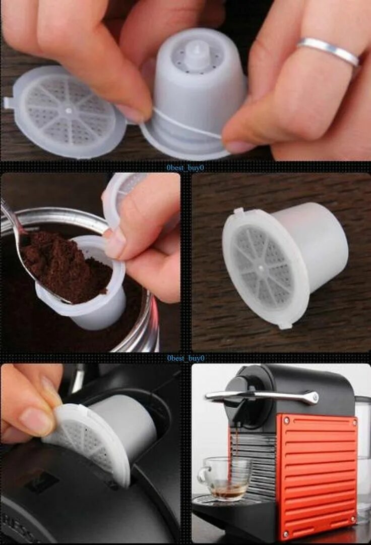 Ремонт капсульной кофемашины своими руками 5Pcs Refillable/ Reusable Nespresso Capsule Set, Great Alternative To Save $$$ N