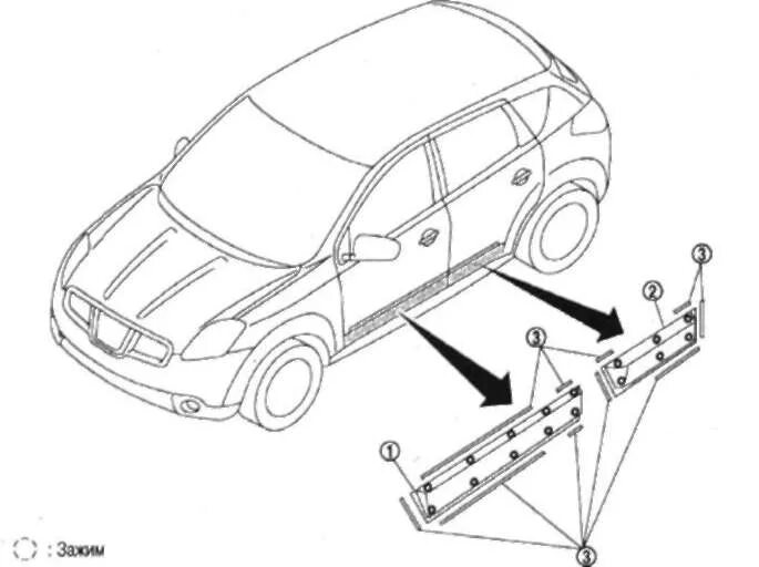 Ремонт кашкай j10 своими руками Руководство по ремонту Nissan Qashqai (Ниссан Кашкай) 2007+ г.в. 16.44.1 НАРУЖНЫ