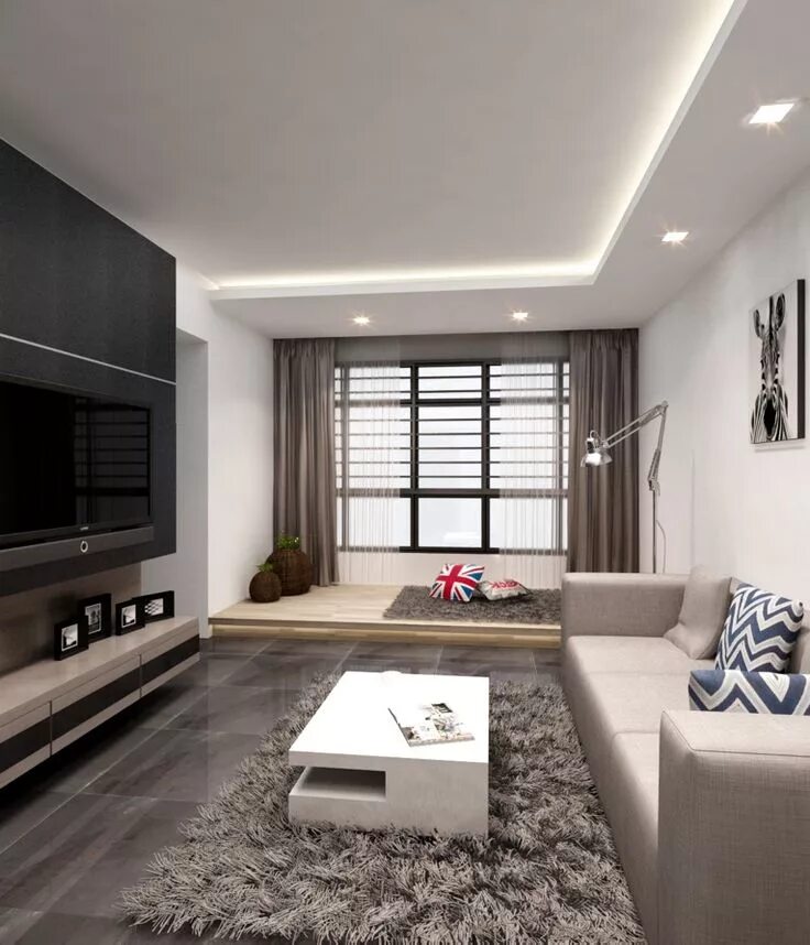 Ремонт комнаты гостиной дизайн HDB BTO 4-Room Special Platform At Sengkang Ceiling design living room, False ce