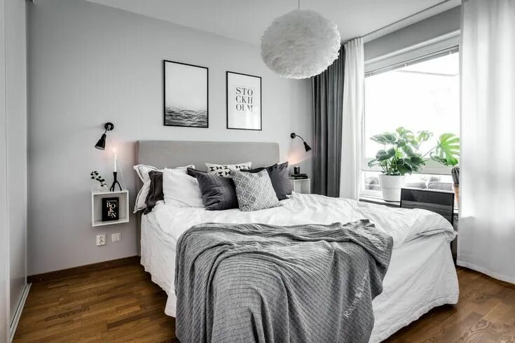 Ремонт комнаты в серых тонах фото ON NE VOIT PLUS QU'ELLES Chambre grise et blanche, Deco chambre a coucher, Décor