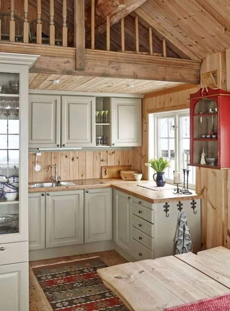 Ремонт кухни частный дом своими руками mur-bois-cuisine-paneau-deco Wood kitchen backsplash, Rustic kitchen, Kitchen re