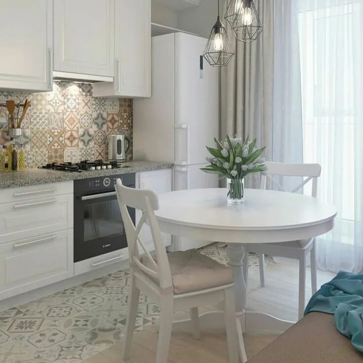 Ремонт кухни светлых тонах фото Image may contain: table and indoor Kitchen remodel design, Interior design kitc