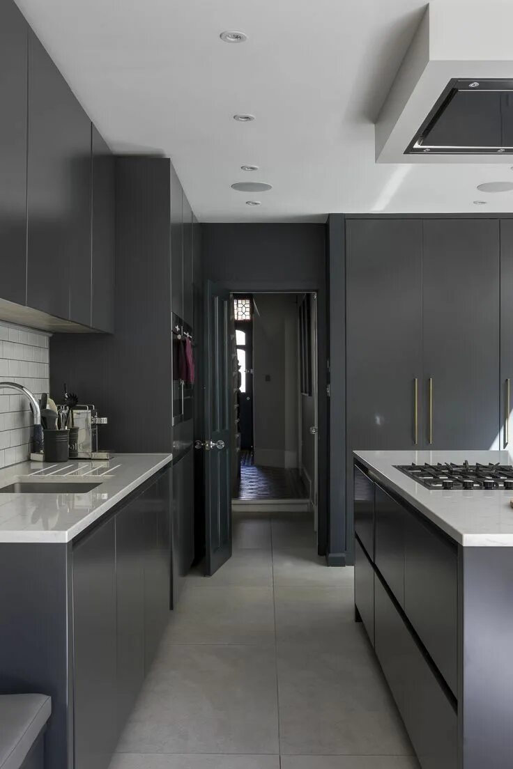 Ремонт кухни в серых тонах фото 25+ Grey Kitchen Ideas (Modern Accent Grey Kitchen Design) Dark grey kitchen cab