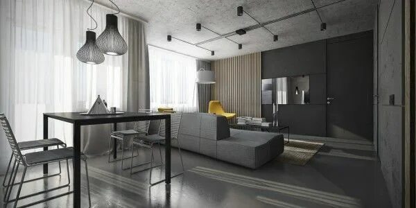 Ремонт квартиры в серых тонах фото Dark Themed Interiors: Using Grey Effectively For Interior Design Interior desig