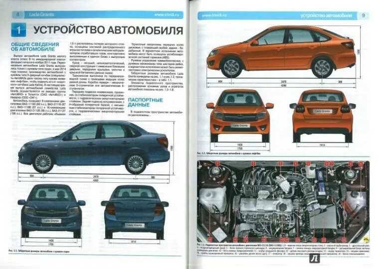 Ремонт лада гранта своими Книга: "Lada Granta 2190/2191 Седан 2011г., Лифтбек 2014г. Руководство по эксплу