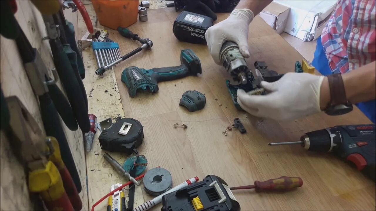 Ремонт макиты своими руками видео How to repair Makita 18V li ion LXT cordless drill BDF456 DDF456 disassemble car