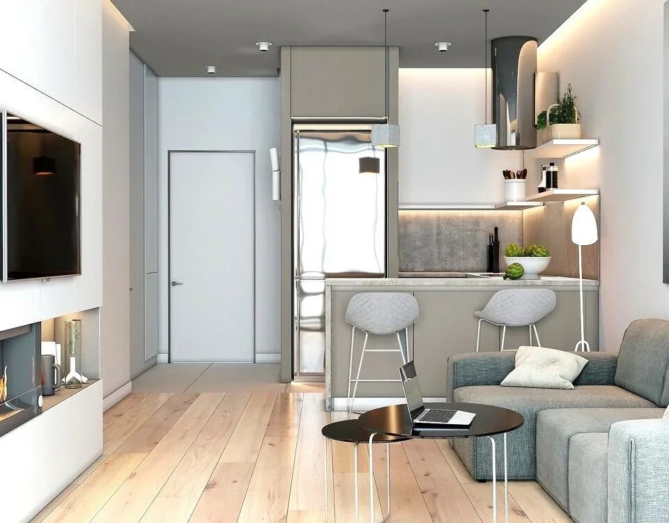 Small Living: Super Streamlined Studio Apartment Kleine wohnung, Kleine wohnung 