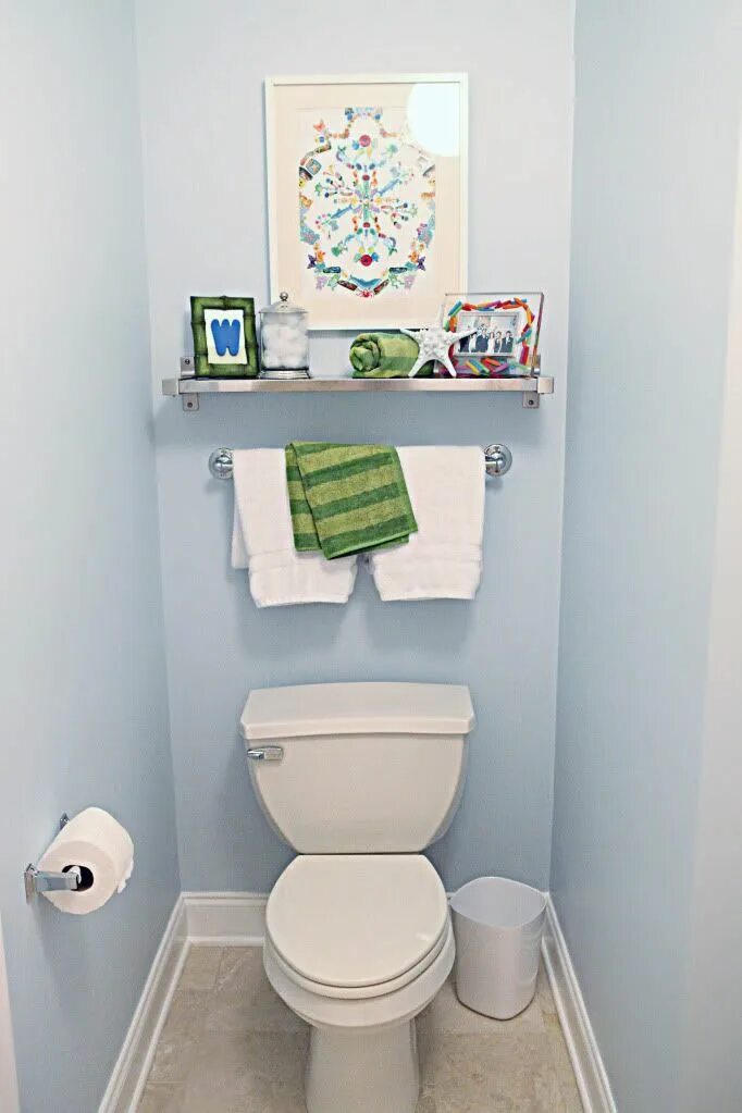 Ремонт маленького туалета своими руками Kid Bathroom - Reveal - Bower Power Bathroom kids, Bathroom shelf decor, Kids ba