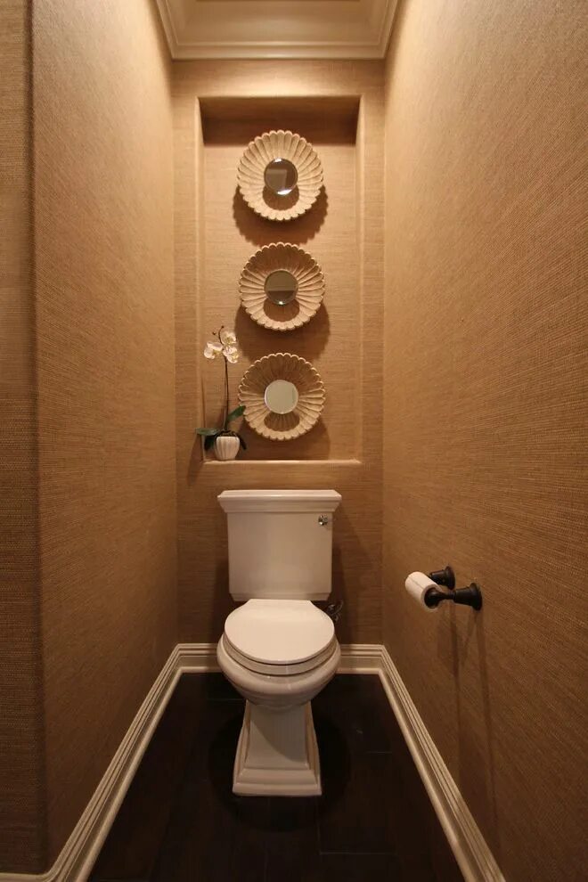 Ремонт маленького туалета своими руками Tiny Toilet Room Interior → https://wp.me/p8owWu-1YL - Дизайн дамской комнаты, Д