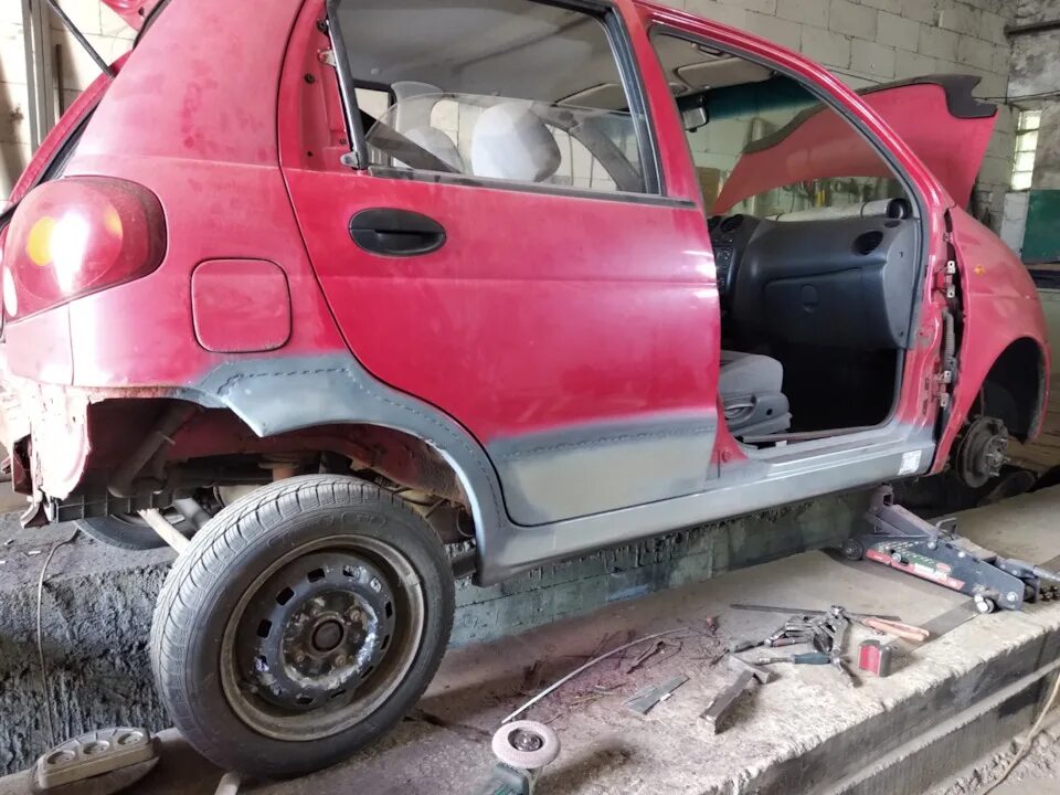 Ремонт матиза своими руками Процесс идет - Daewoo Matiz (M100, M150), 0,8 л, 2010 года кузовной ремонт DRIVE