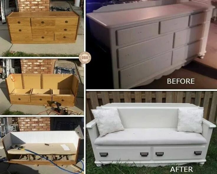 Ремонт мебели своими руками в домашних условиях Transforma una comoda Diy upcycled dresser, Repurposed furniture diy, Recycled f