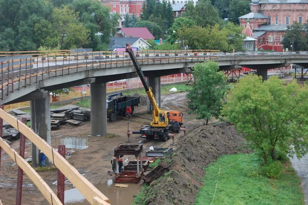 Ремонт мостов фото Ход ремонтных работ на автопешеходном мосту через Волгу в Костроме