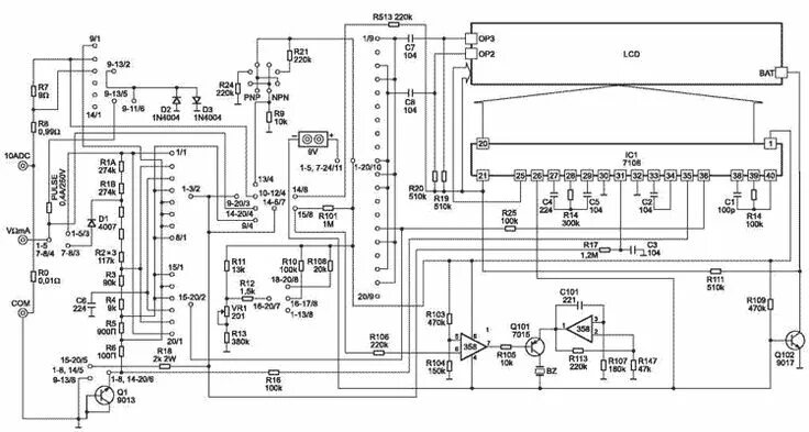 Ремонт мультиметра своими руками схема мультиметра М832 Diy tech, Shema, Diagram