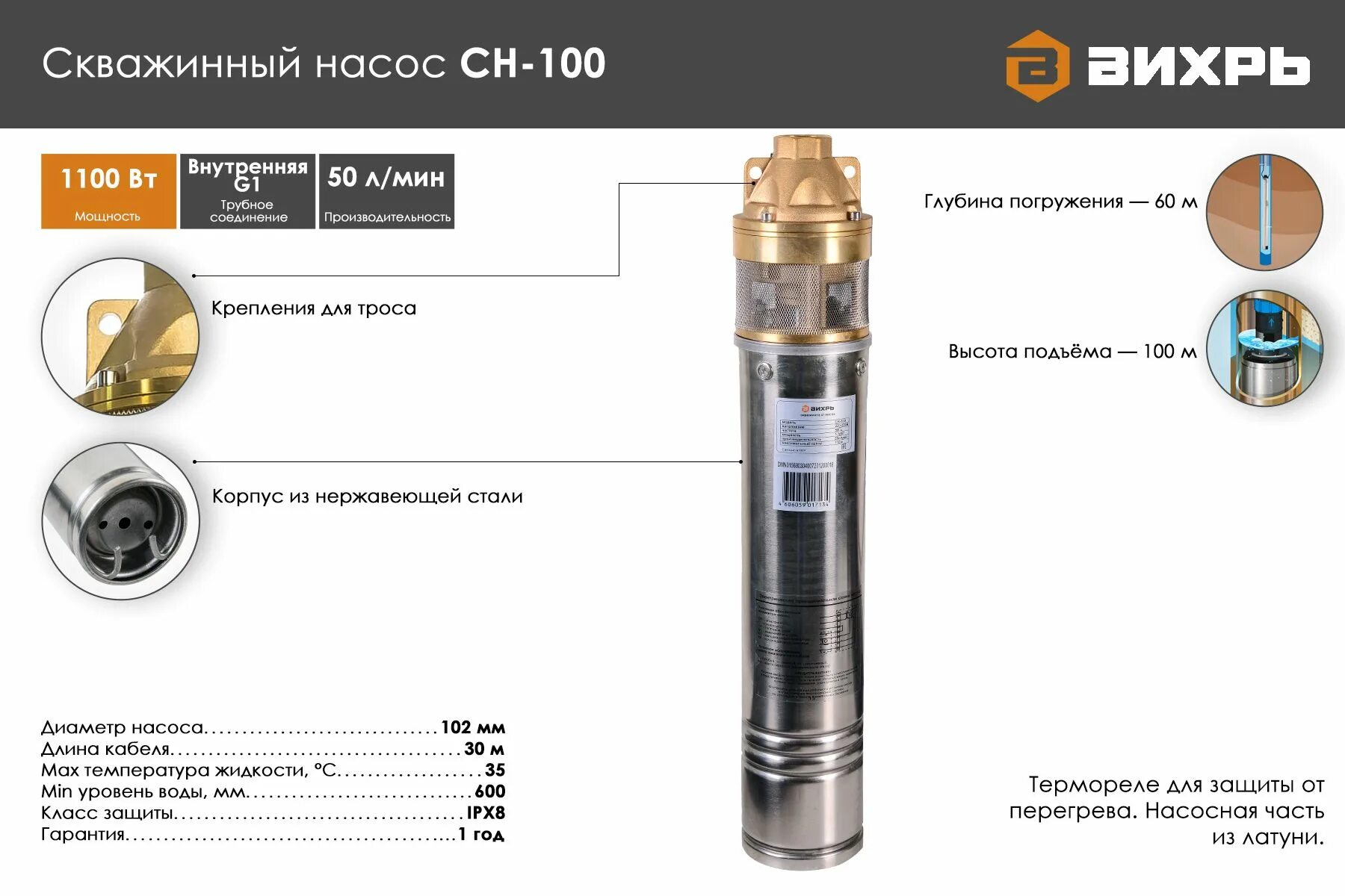 Ремонт насоса вихрь своими руками Насосная станция Вихрь СН-100, 220 л/мин - купить по выгодной цене в интернет-ма