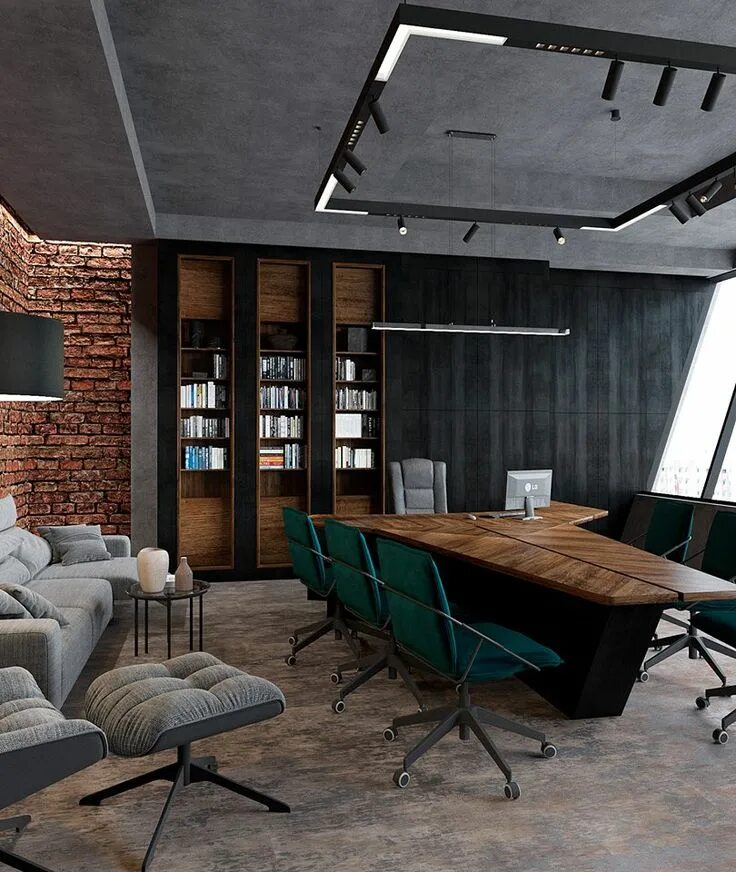 Ремонт офиса в стиле лофт Loft style office Loft style, Executive office design, Ceo office design