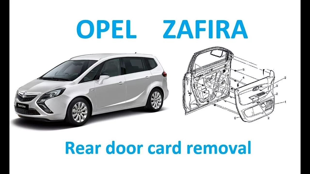 Ремонт опель зафира своими руками How to remove the door panel Opel Zafira - YouTube