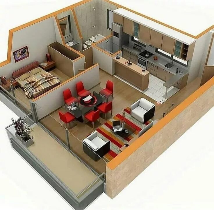 Ремонт проекты фото Pin by Alilmt on house Apartment floor plans, Small apartment plans, One bedroom