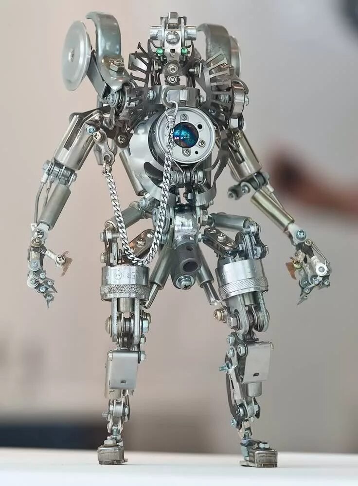 Ремонт робота своими руками Robots made from tiny spare parts by Nagano Funnilogy Scrap metal art, Robot art