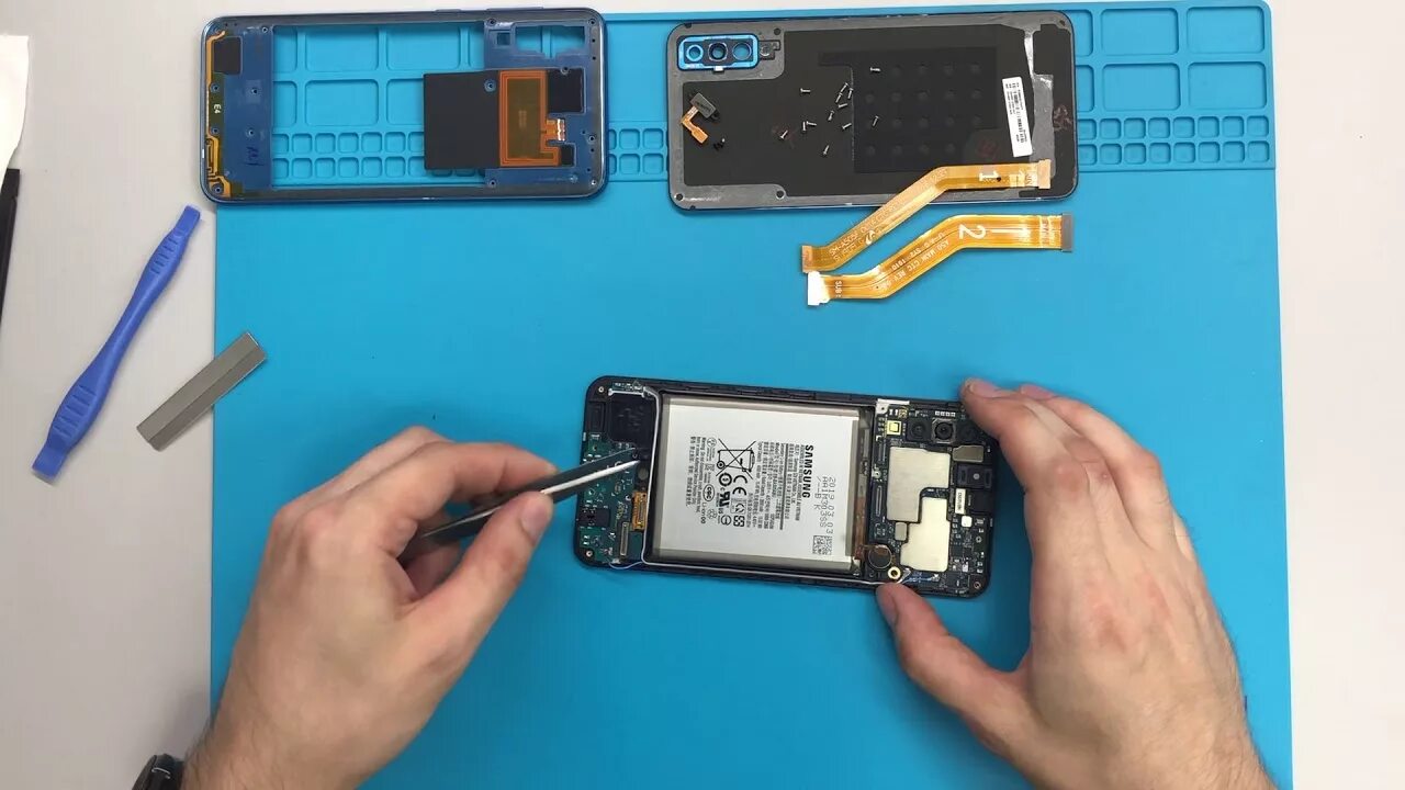 Ремонт самсунг своими руками Разборка Samsung А50 SM-A505FN / Samsung Galaxy А50 Teardown - YouTube