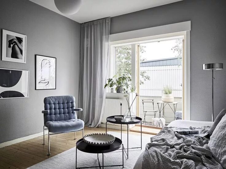 Ремонт серые обои фото Blue and gray lounge Interior Inspiration Check more at http://homedecoration.cf