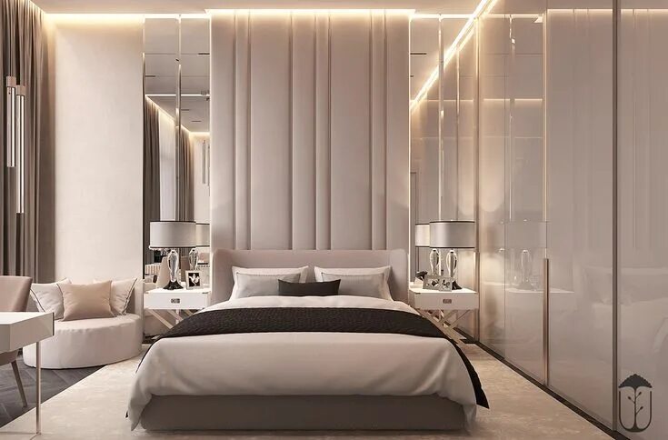 Ремонт спальни дизайн 2024 UI021 on Behance Luxury bedroom master, Luxurious bedrooms, Bedroom design