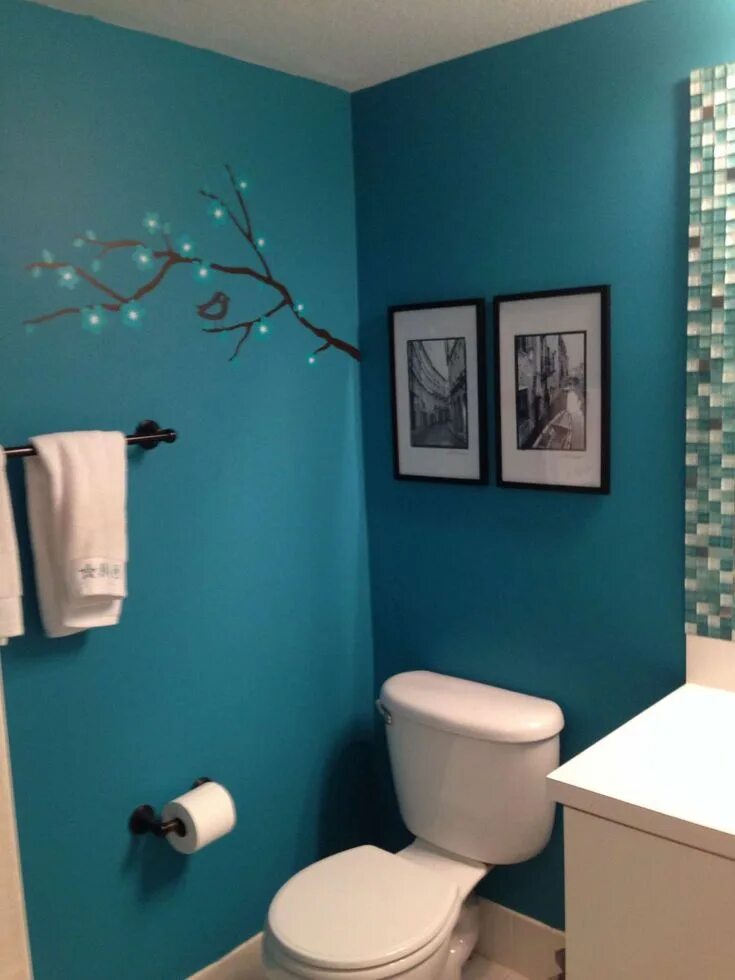 Ремонт стен в ванной своими руками 7+ Splendid Bathroom Color Schemes Teal Collection Teal bathroom, Teal bathroom 