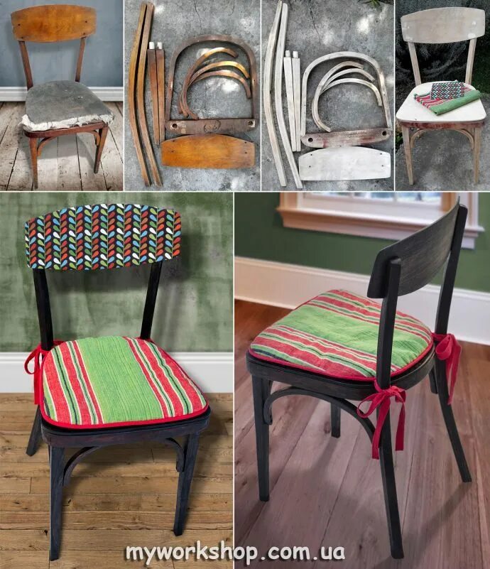 Ремонт стульев своими Новая жизнь старого стула Old chair, Dining chairs, Home decor