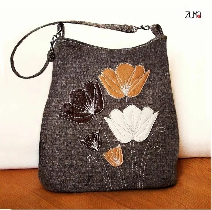 Ремонт сумки своими руками ELLIE Leather Flowers No.2 / Zboží prodejce zumaart Embroidery bags, Diy bags pu